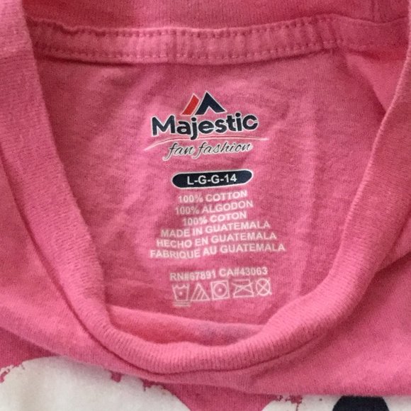Majestic Pink Boston Red Sox T Shirt - Picture 3 of 6